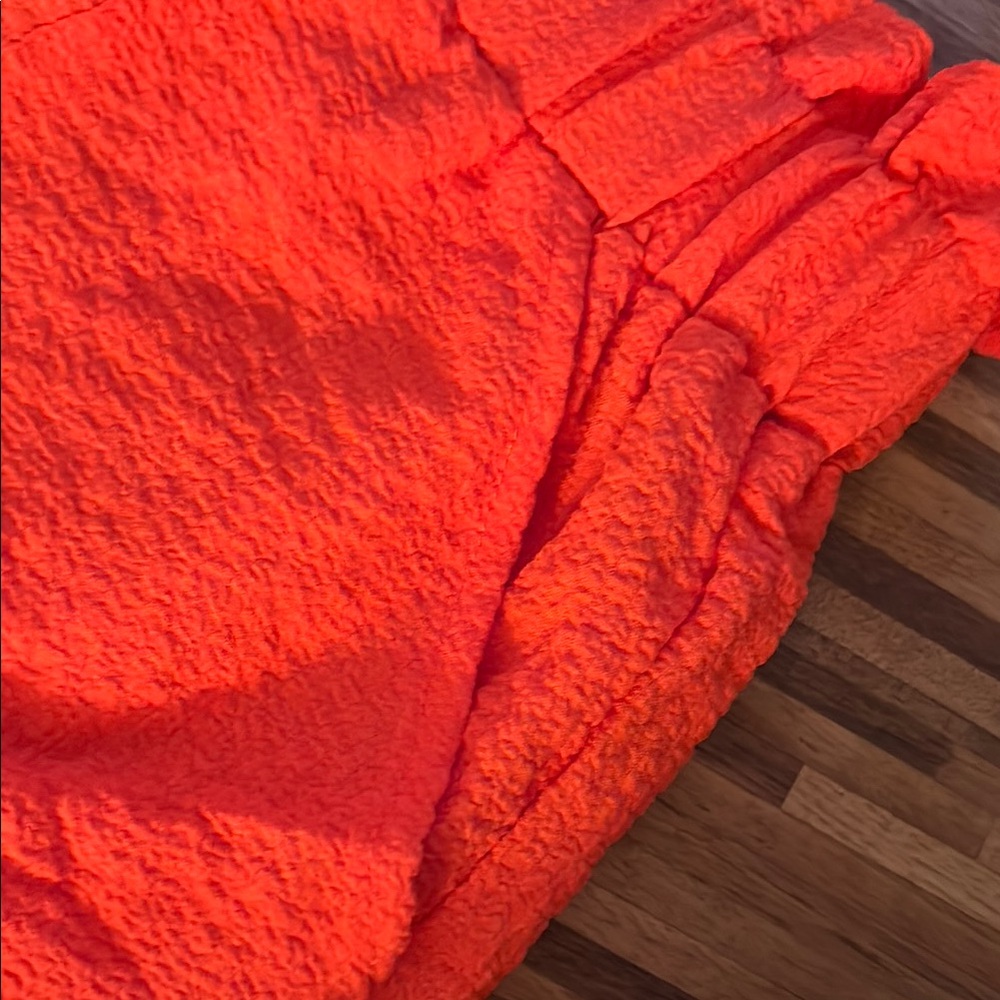 Women's Red Drawstring Shorts - Picture 4 of 4